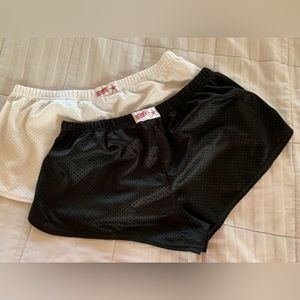 Bundle of black and white soffe shorts